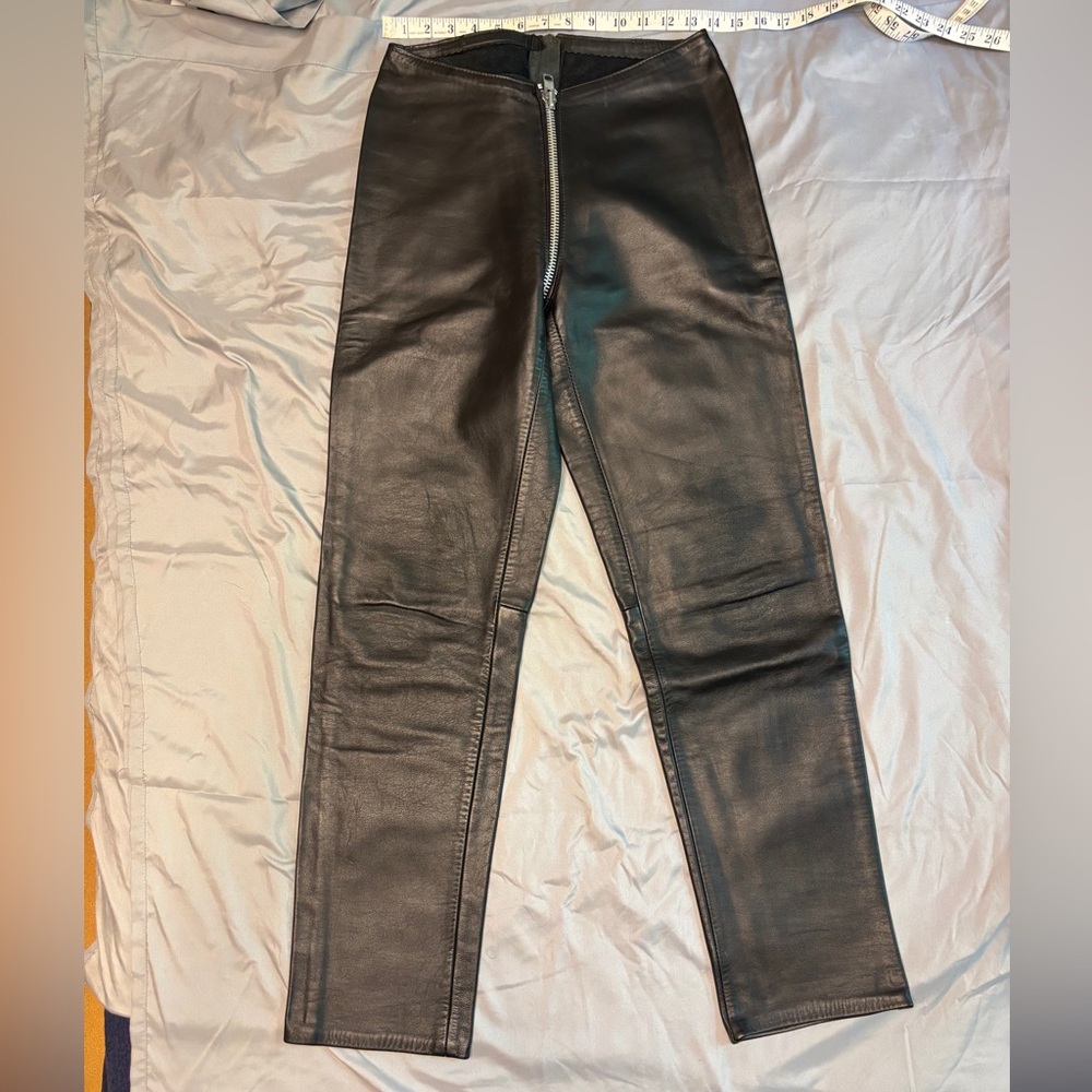 Zip Around Leather Pants